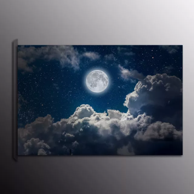 Giclee Canvas Print Painting Wall Art Bright moon Picture Home Decor