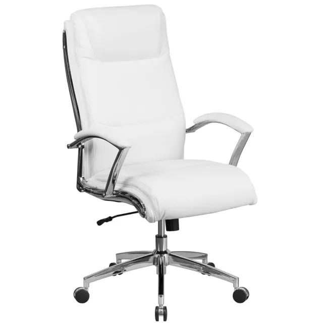 Flash Furniture High Back Designer White Leather Executive Swivel Office Chair