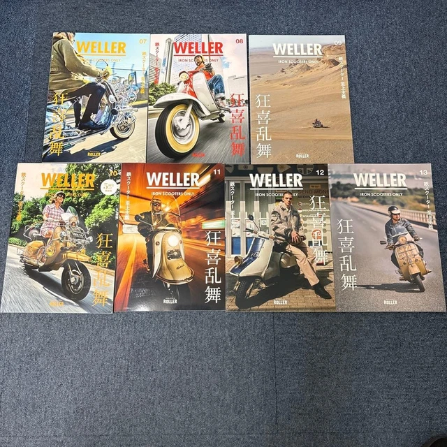WELLER MOTOR MAGAZINE Issues 07-13 Série complète de 7 volumes du Japon ...