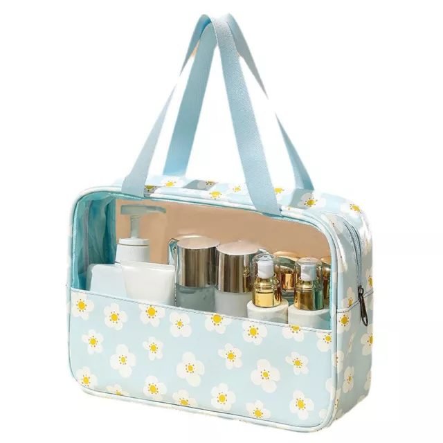 Printed Transparent Makeup Bag Large Capacity Travel Storage Bag F1