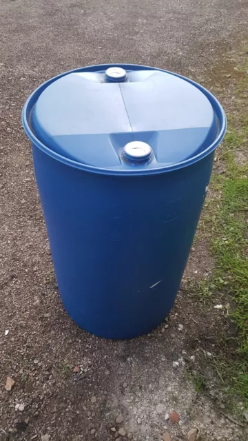 200 205 L 45 Gallon Plastic Blue Drum Barrel Container Storage Butt Water tank