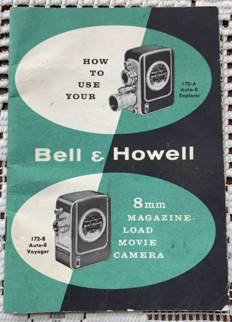 Operation Manual Bell & Howell 8mm Movie Camera Instruction Booklet Vintage