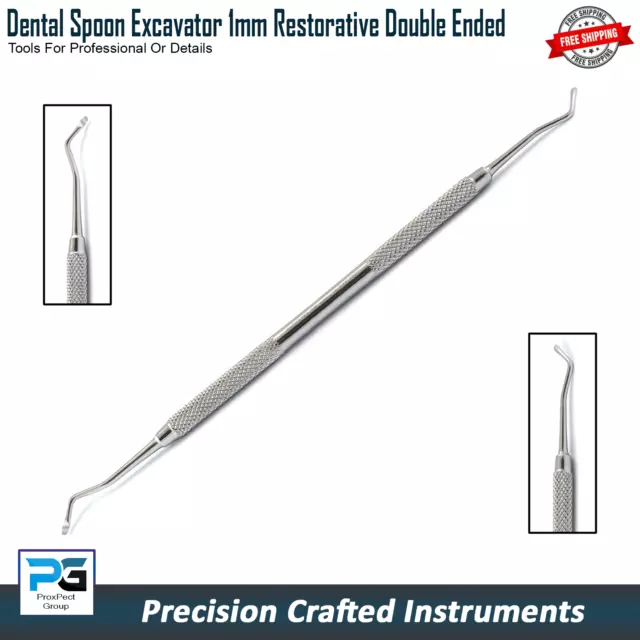 Cuchara de higiene dental excavadora 1 mm preparación dental eliminación de dentina cariñosa