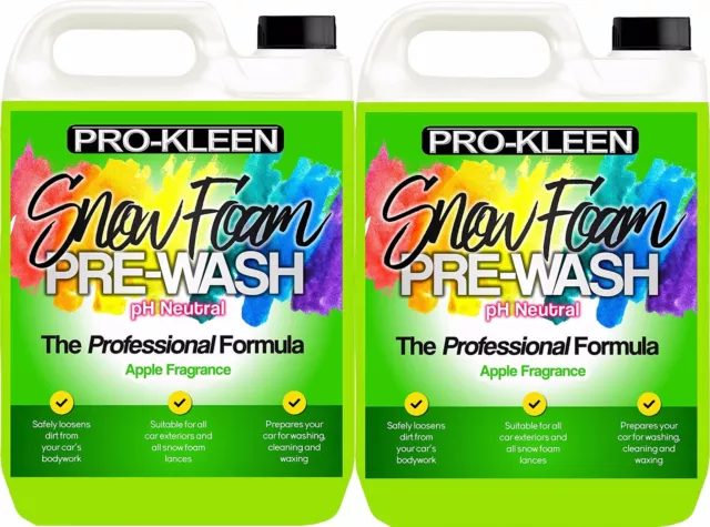 ProKleen Professional Snow Foam Apple Car Pre Wash Cleaning Shampoo Valet  10L