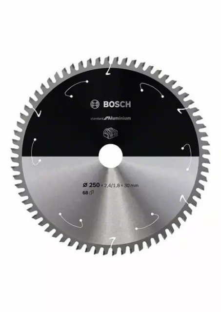 Bosch Akku-Kreissägeblatt Estándar para Aluminio, Ø 250 MM, 68 Dientes