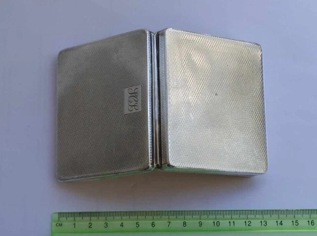ANTIQUE ENGISH STERLING SILVER  CIGARETTE CASE,Weight 129grams