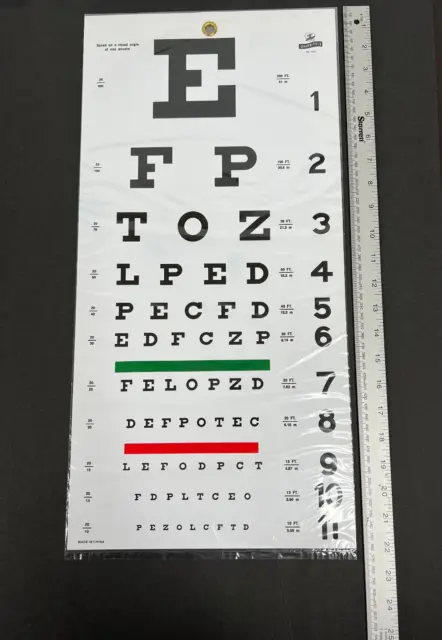 Grafco Graham Field Eye Chart No 1240 & 2867-1241 Two Different Eye Charts