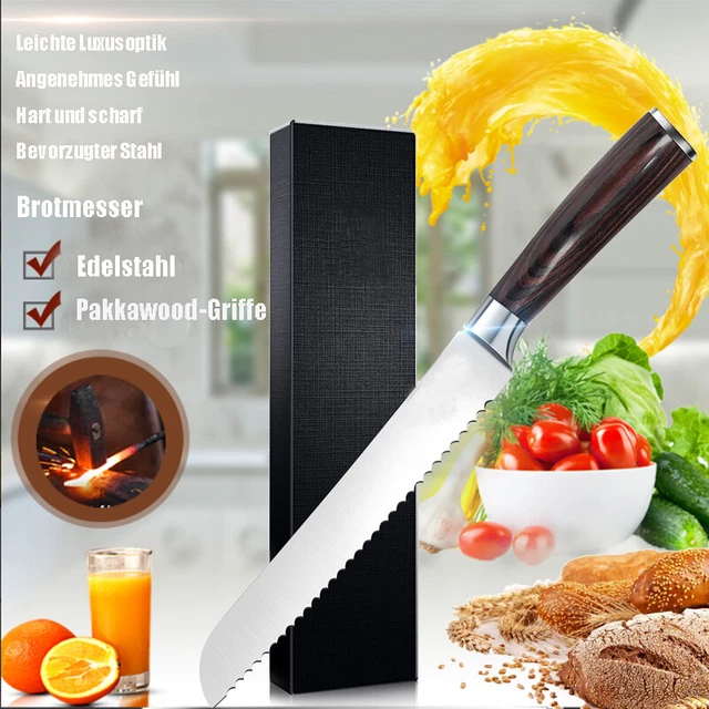 8-Zoll-Brotmesser Edelstahl Professionelle scharfe Kuchenschneider Geschenk Box