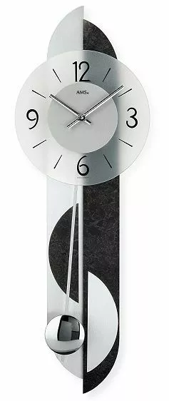 Ams 7299 Moderne Horloge Murale Avec Mécanisme à Quartz, Alimenté par Pile