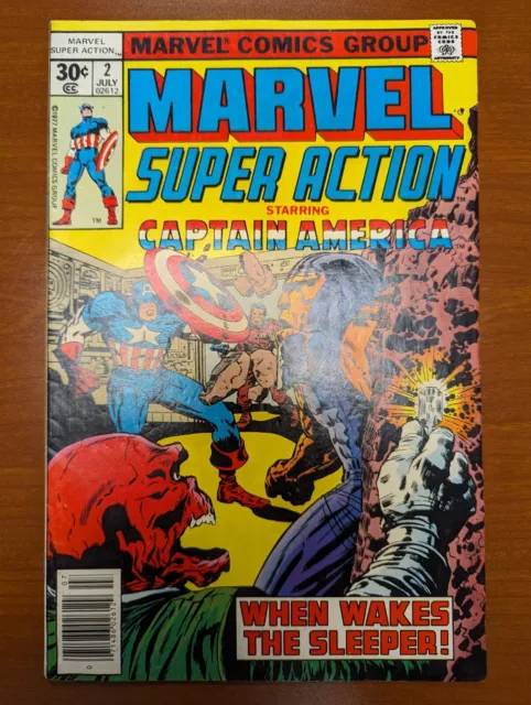 Marvel Super Action #2  - F/F+ - Jul '77 - TOS repr - Captain America Red Skull!