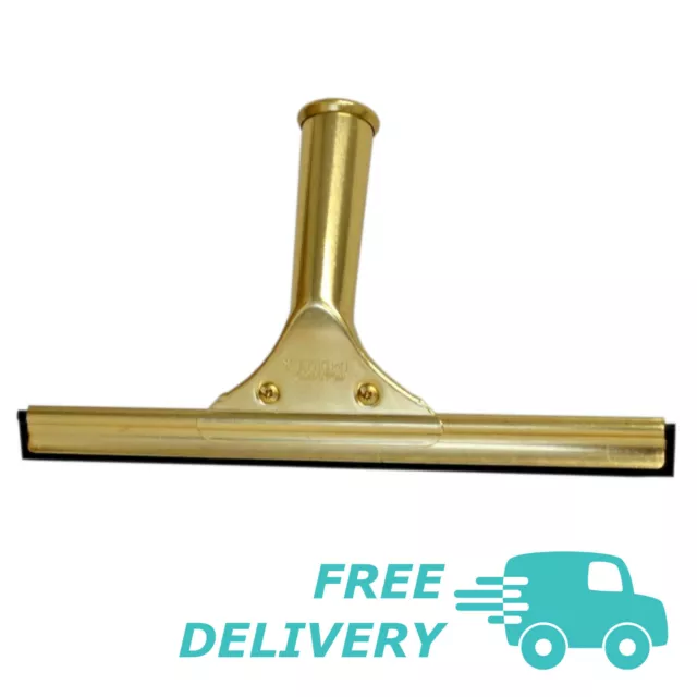 Brass Squeegee Contico Pulex 10" Window Cleaning Set, Handle, Channel & Rubber