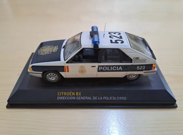 Voiture Police Miniature Citroen Bx Direccion General Policia 1992 Altaya 1/455