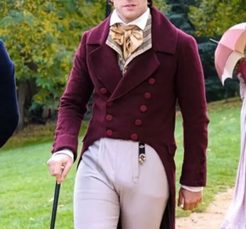 New Maroon Men's Jane Austen Wool Custom Made Regency Tailcoat Sale Fast Ship