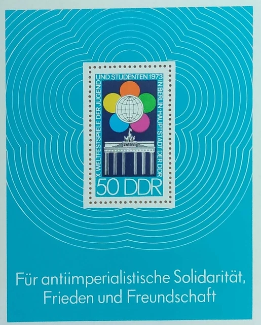 Block 38 +10. Weltfestspiele Ostberlin+ 1973+ postfrisch+ Michel Nr. 1867