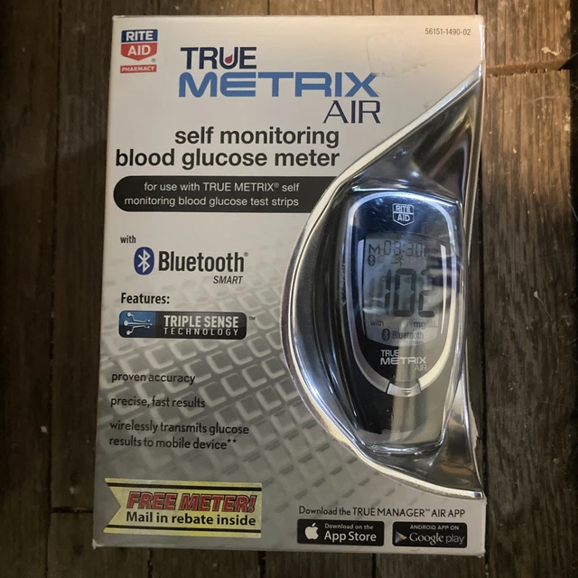 TRUE METRIX AIR Self Monitoring Blood Glucose Meter TestBluetooth