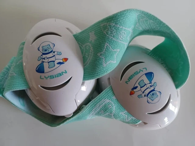 LYSIAN Infant Baby Ear Muffs Noise Blocking Elastic Headband 3 1/2” x 2 1/2”