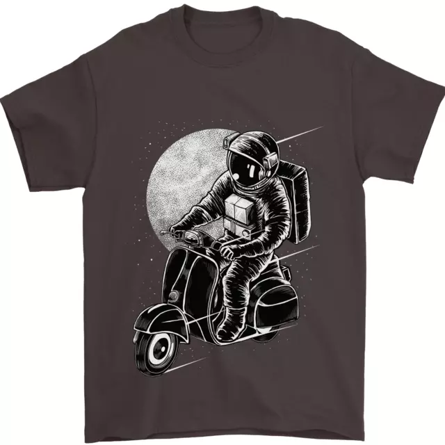 Astro Scooter Spaceman Biker Motorcyle MOD Mens T-Shirt 100% Cotton