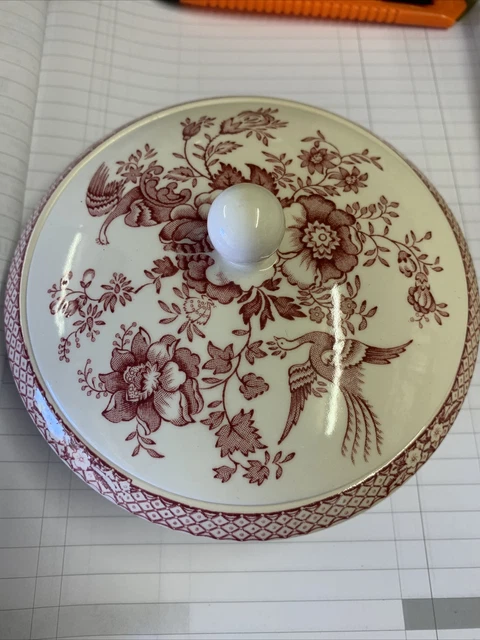 Masons Stratford Trinkset Geschirr rund mit Deckel, cremerot Vintage britisch