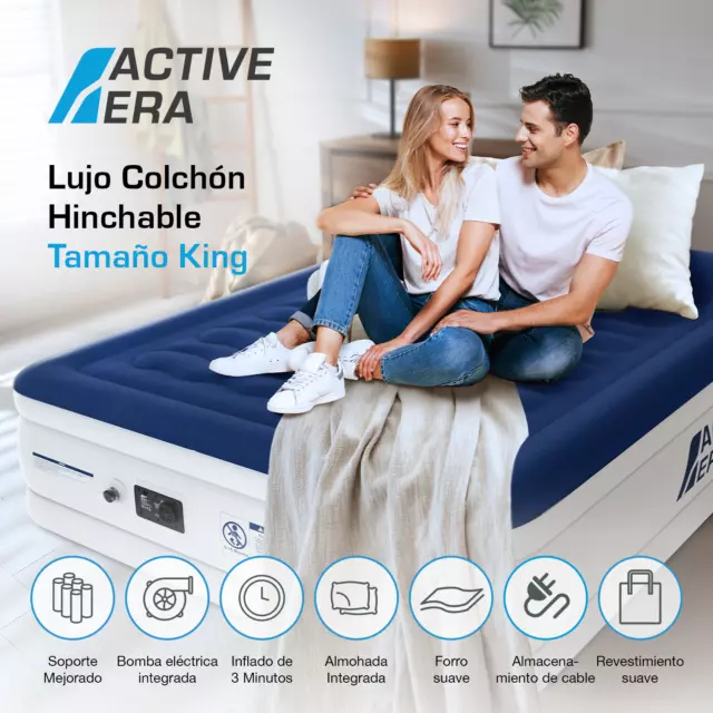 Active Era Colchón Hinchable con Bomba de Aire Eléctrica Incorporada 2