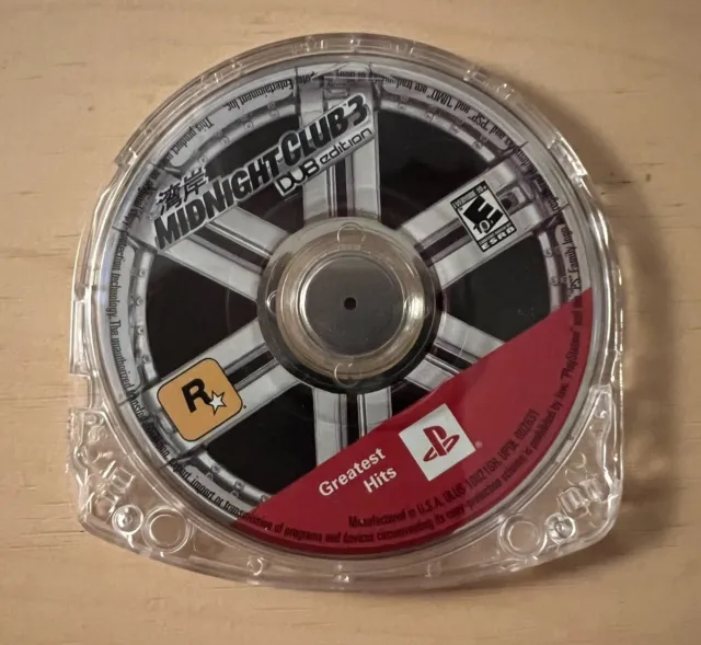 MIDNIGHT CLUB 3 Dub Edition Remix PSP - Repaired UMD (NO CASE OR MANUAL)  $26.00 - PicClick