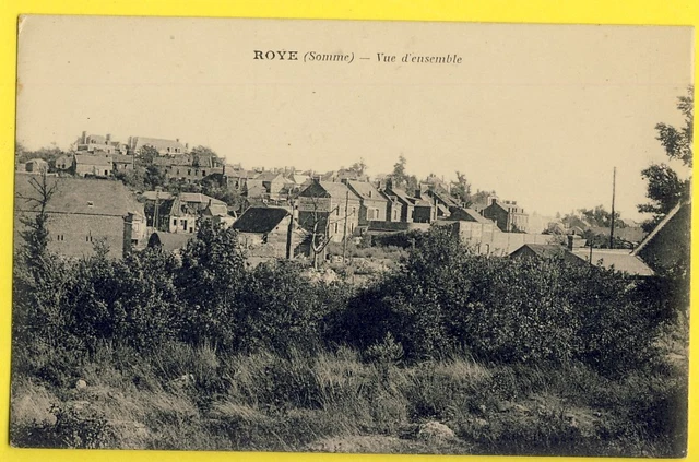 cpa Rare 80 - ROYE (Somme) Vue d'Ensemble