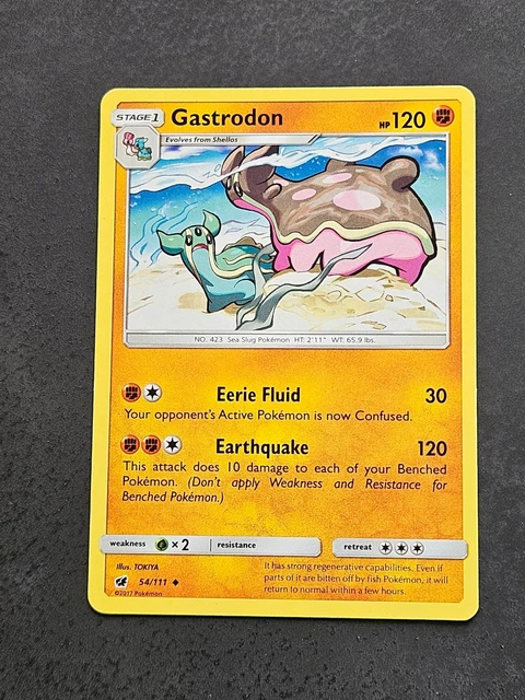 gastrodon pokemon card price Diamond & Pearl Secret Wonders Rare East Sea #8 variation to centering GASTRODON 54/111 UNCOMMON Crimson Invasion