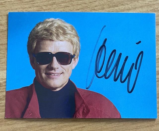 Heino Autograph Card 4 1/8x5 11/16in Autographed Signed