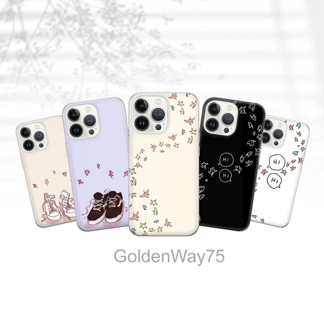 Heart Stopper Phone Case Beige Leaf Cover for iPhone 15 14 Pro Max 13 12 Pixel