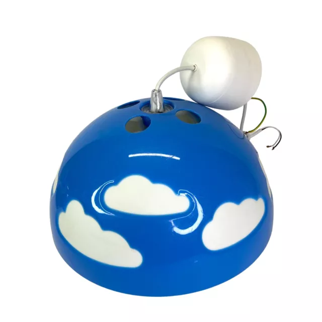 Retired Discontinued Ikea Skojig Blue Cloud Ceiling Pendant Lamp Light Y2K Decor