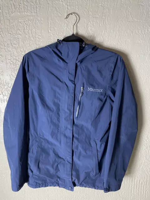 Marmot Mens Small Blue Full Zip/button Up Soft Shell Jacket