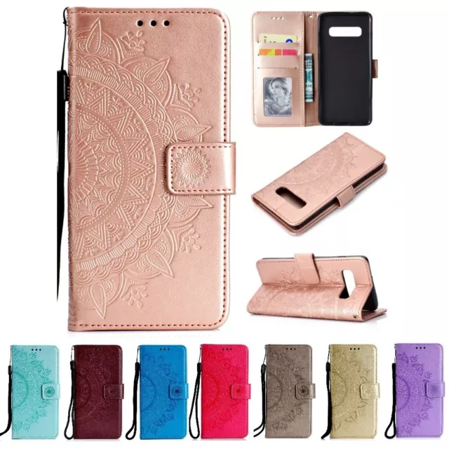 Hülle für Samsung Galaxy S10+ (Plus) Handyhülle Flip Case Tasche Cover Mandala