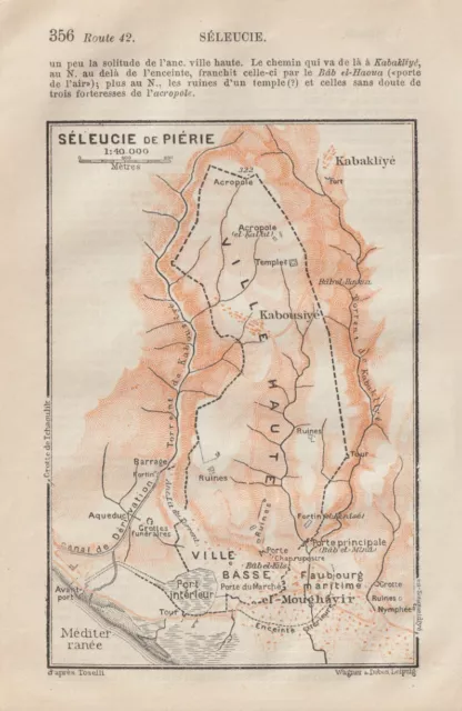 Seleukeia Pieria Samandag Türkei KARTE von 1912