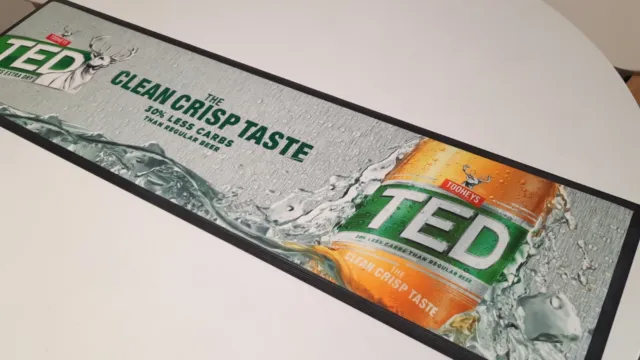 TED Beer Mat / Runner  Rubber backed Bar Mat BRAND NEW