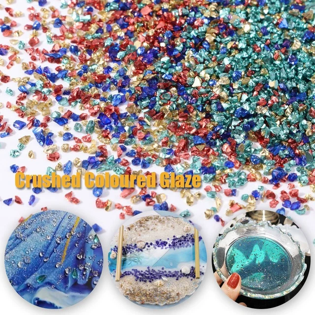 PLANTER NAIL ART Broken Stones Sand Crush Gravel Crushed Coloured Glaze