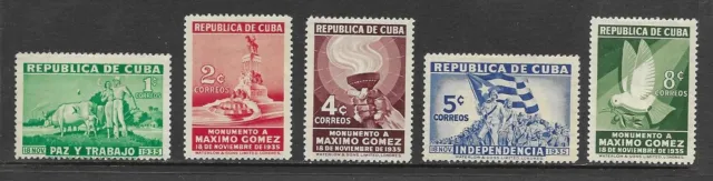 Caribbean Complete Stamp Set Scott #332 - 336 Mlh 1936 1Cuba