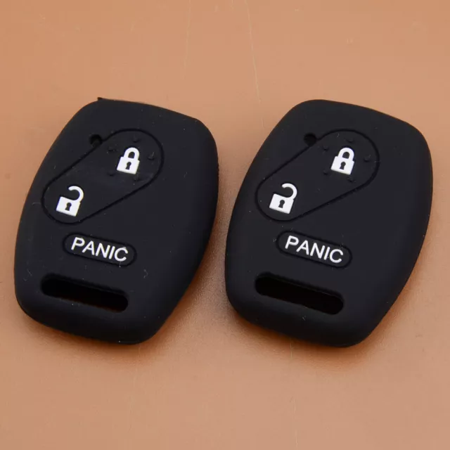 2x Silicone Car Key Case Cover Fit For Honda Pilot Ridgeline Civic CR-V Odyssey