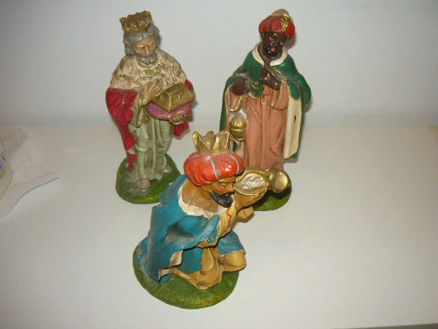 STATUINE PRESEPE PRESEPIO Re Magi Confalonieri Chialu Nativity Serie - 5