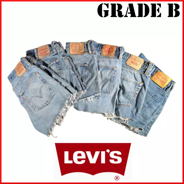 Vintage Womens Levis Denim High Waisted Shorts Jeans Hotpants All Sizes Cut Offs