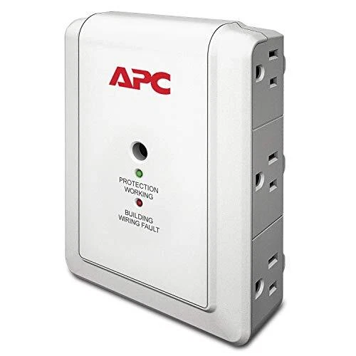 Wall Outlet Multi Plug Extender P6W 6 AC Multi Plug Outlet 1080 Joule Surge P...