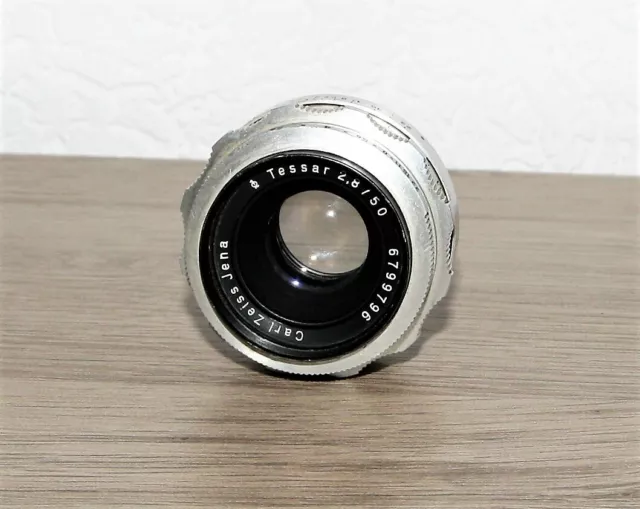 Carl Zeiss Jena Germany Lens Objektiv Tessar 1:2.8/ 50mm Q1 Exa Exakta Mount