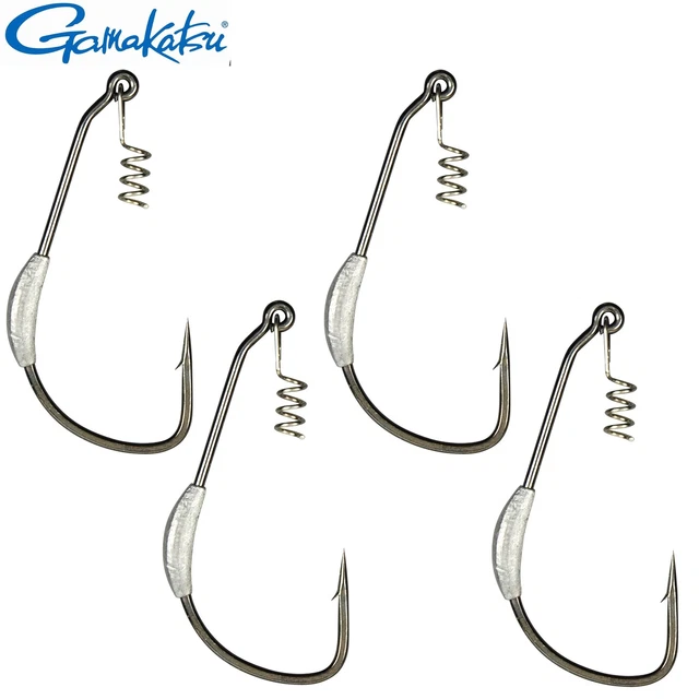 Gamakatsu Weighted Superline Spring Lock - 4 Offsethaken, Angelhaken, Jighaken