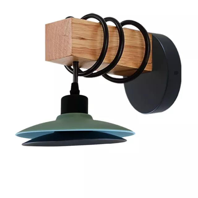 Blue Black Metal Wood LED Wall Light Lantern Lamp Kit
