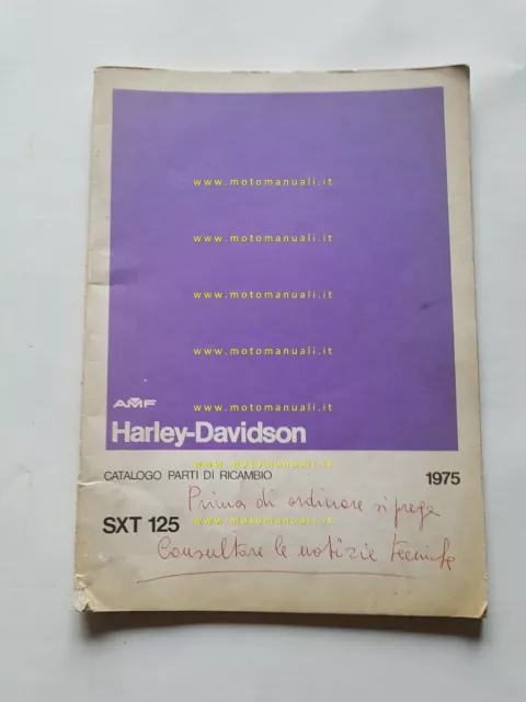 HARLEY-DAVIDSON SXT 125 1975 catalogo ricambi originale spare parts catalog HARLEY-DAVIDSON SXT 125 1975 catalogo ricambi originale spare parts catalog