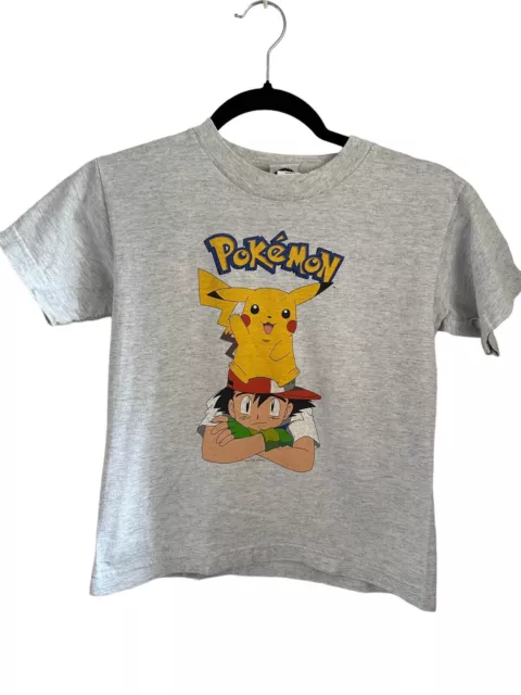 Vintage 1999 Pokemon Pikachu Shirt Size Youth Small/medium Size 7 Baby Tee Y2k