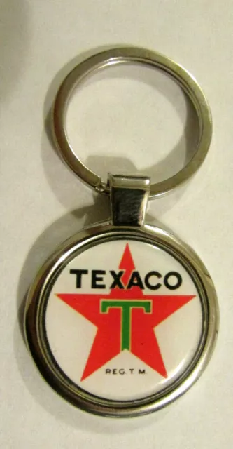 Texaco Gas Key Chain, Texaco Gasoline Logo Keychain, Texaco Keychain