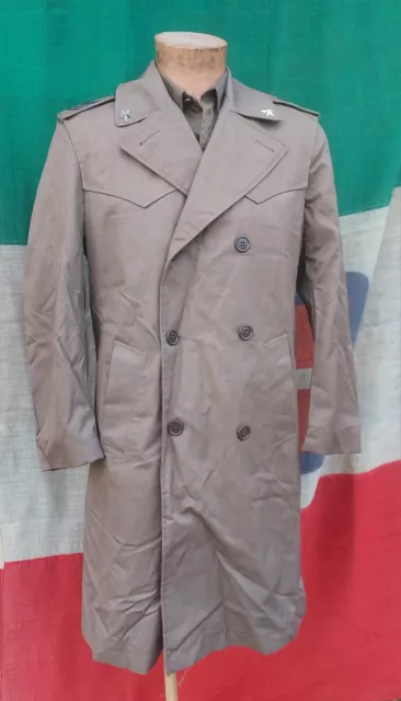 Militaria Trench originale dell'esercito italiano Cappotto Kaki TG 46