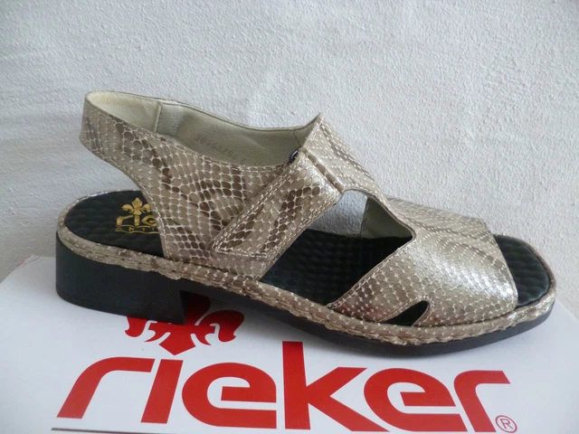 Rieker Sandale Femmes Sandales Sandalette Sandalettes Gris/Multi Neuf