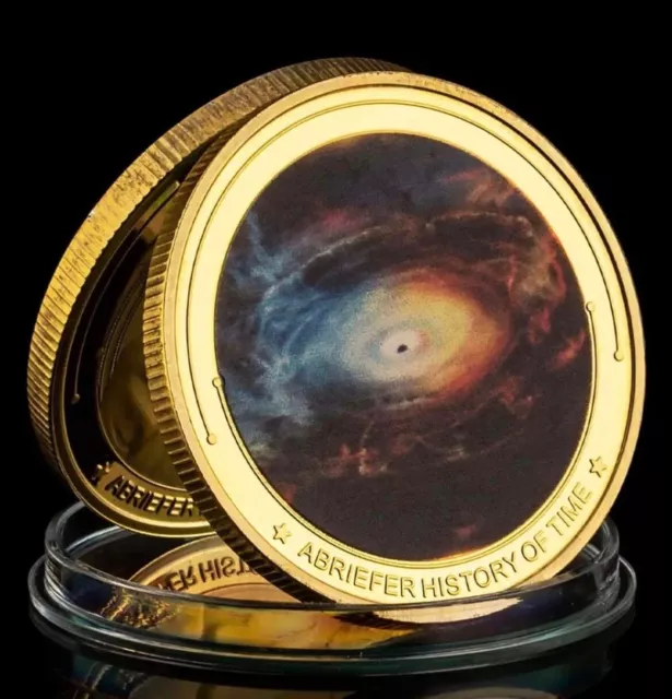 Stephen Hawking Commemorative Gold Coin - Planets Galaxy Earth Milky Way