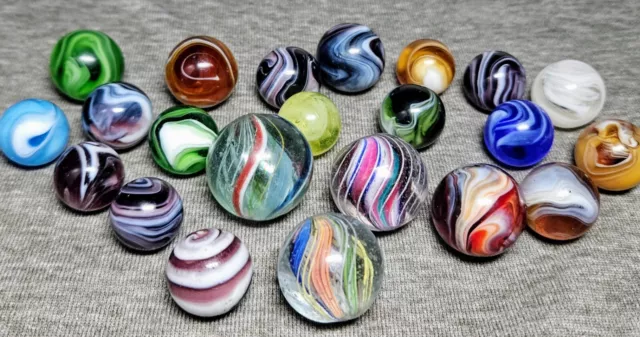 Vintage Marbles - HANDMADE GERMAN SHOOTERS, SLAGS, TRANSITIONAL Lot