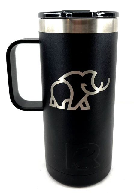 NEW RTIC Arctic Cooler Cup Black Snapper Lid 16oz Handle Hold Tumbler Coffee
